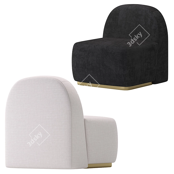 Elegant BILBAO Armchair: Modern Comfort for Your Home 3D model image 6