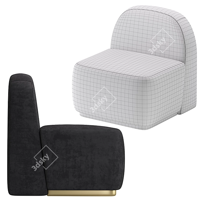 Elegant BILBAO Armchair: Modern Comfort for Your Home 3D model image 7