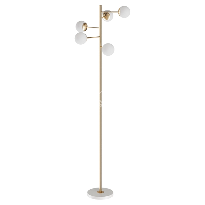 Golden Elm Tribute Floor Lamp 3D model image 1