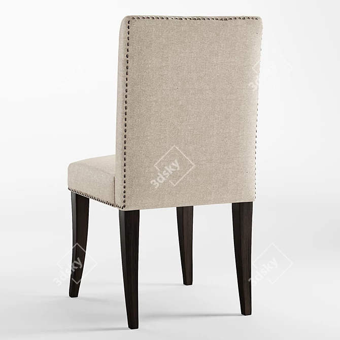 Elegant Nailhead Upholstered Chair 3D model image 4