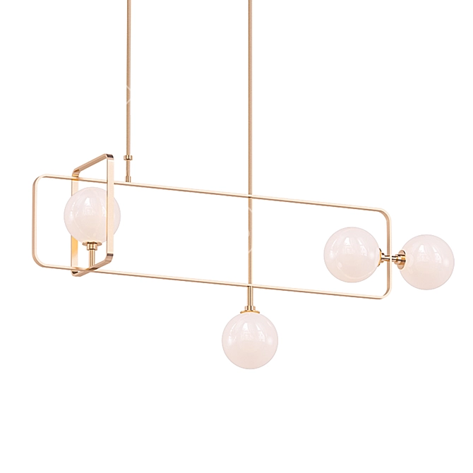 Sleek Ceiling Lamp: PARKER II 3D model image 1