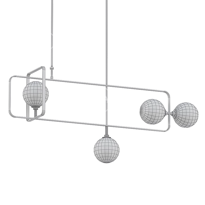 Sleek Ceiling Lamp: PARKER II 3D model image 2