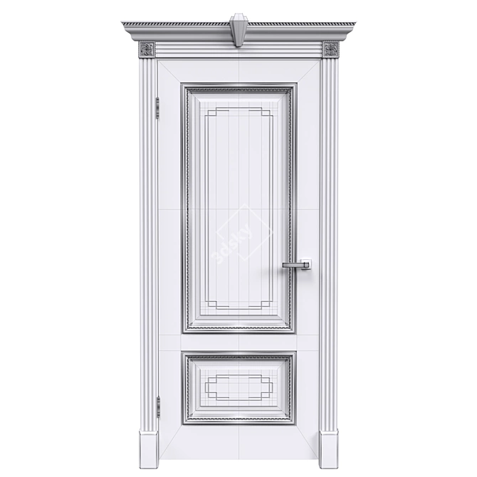 Door Duet: Elegant Metal Doors 3D model image 2