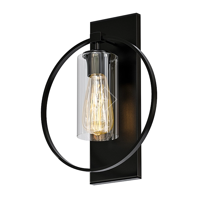 Elegant Clear Glass Wall Sconce 3D model image 1