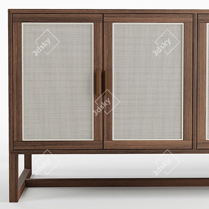 Sorren Caned Media Cabinet 3D model image 5