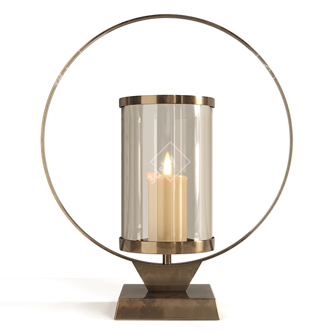 Elegant Nimbus Candle Holder Set 3D model image 3