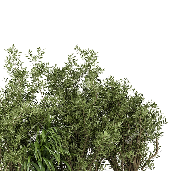 166-Piece Outdoor Bush Set: High-Quality 3D Models 3D model image 3