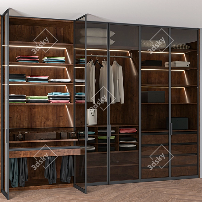 Convertible 3-Door Cupboard 3D model image 2