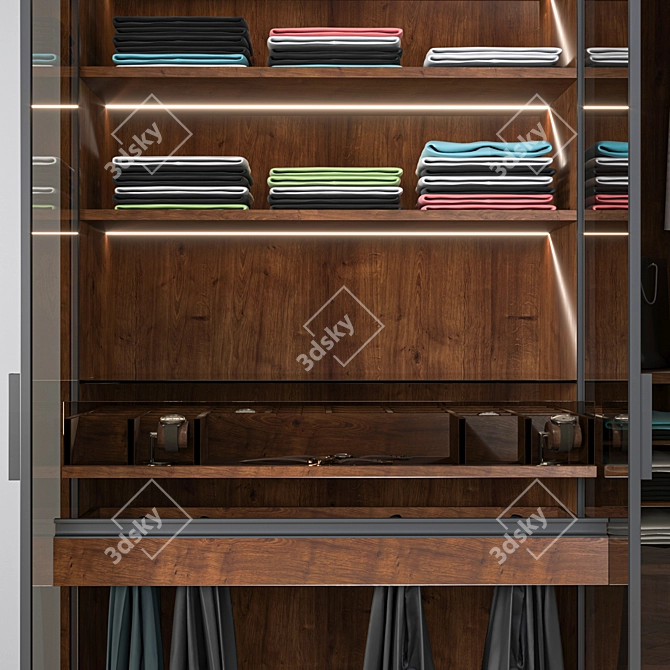 Convertible 3-Door Cupboard 3D model image 4