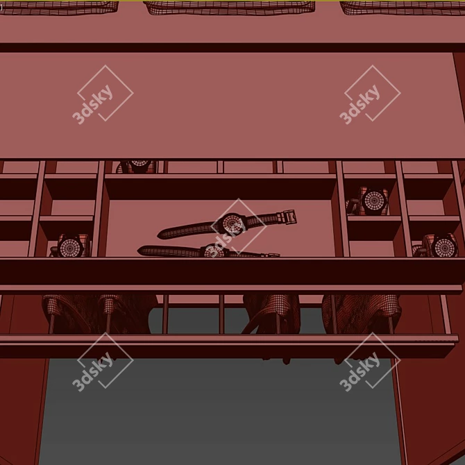 Convertible 3-Door Cupboard 3D model image 7