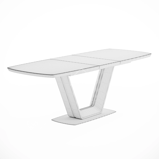 Monroe Extendable Dining Table (160 + 40 cm) 3D model image 3