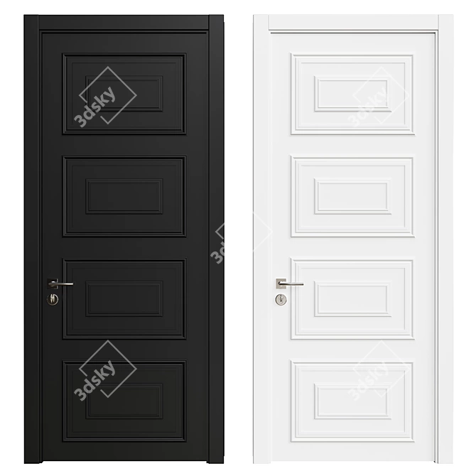 Modern  Interior Door 3D model image 1