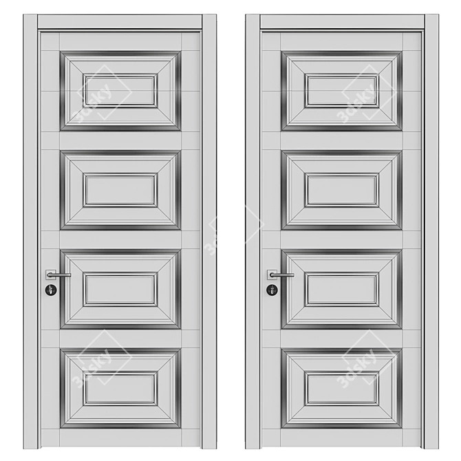 Modern  Interior Door 3D model image 2