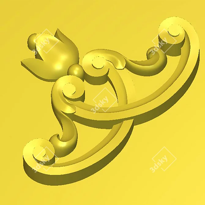 3D Corner Escutcheon for CNC Cutting 3D model image 3