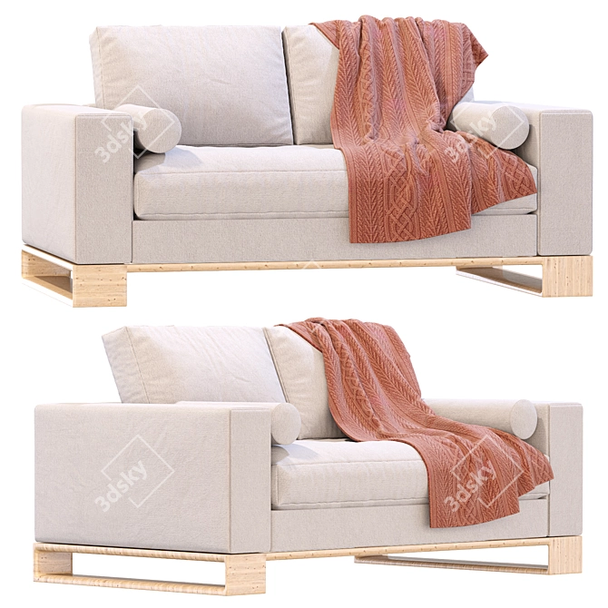 Modern Terra Sofa - Sandon 3D model image 2