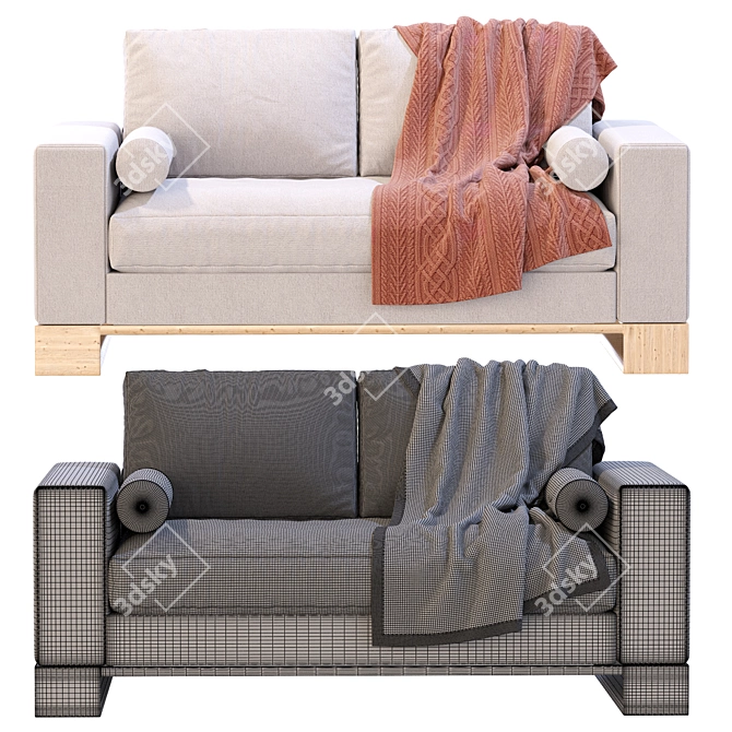 Modern Terra Sofa - Sandon 3D model image 5