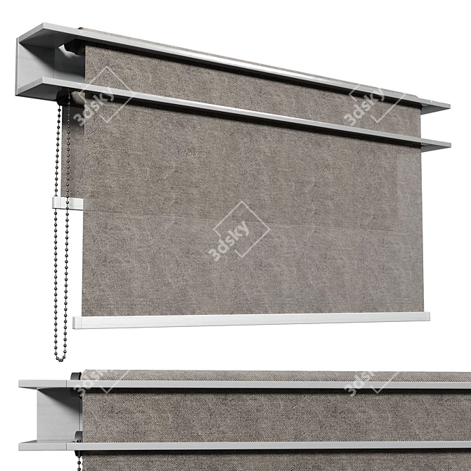 Title: Double Border Roller Blinds 3D model image 1