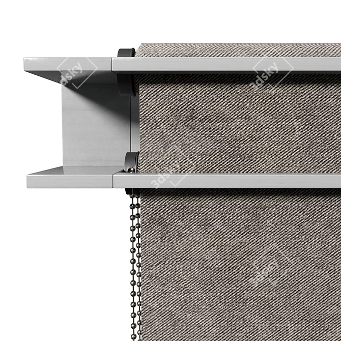 Title: Double Border Roller Blinds 3D model image 3