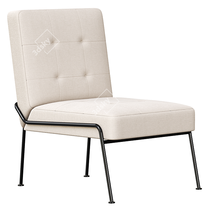 West Elm Modern Chair 3D model image 1