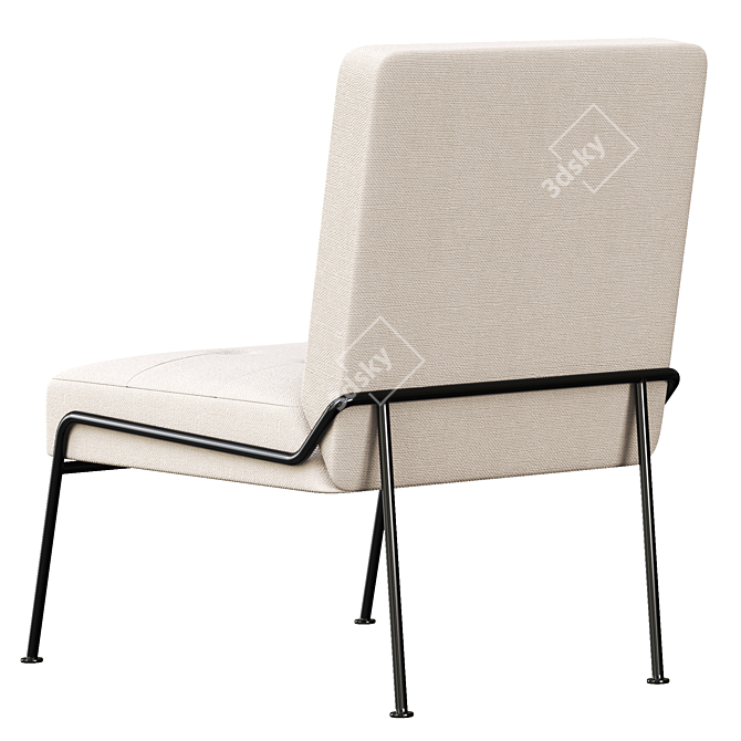 West Elm Modern Chair 3D model image 4