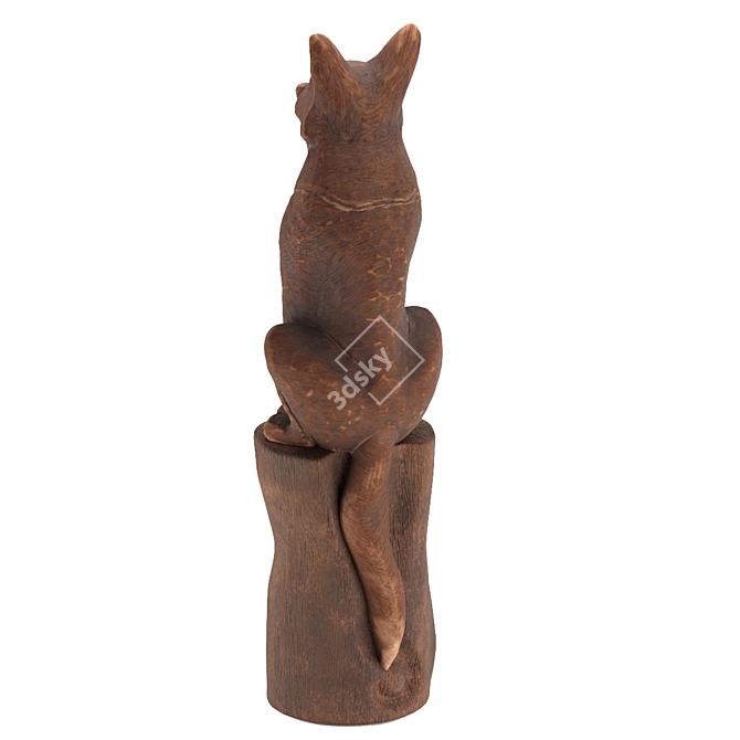  Majestic Wolf Garden Sculpture 3D model image 9