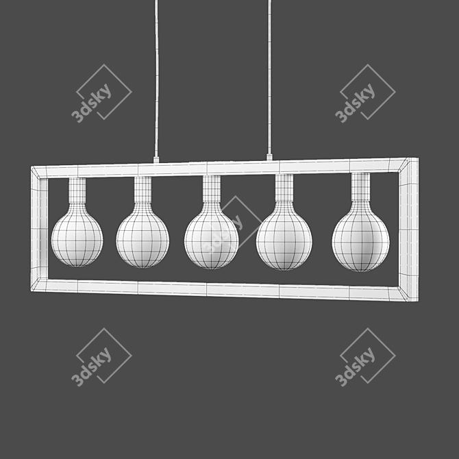 Vintage Industrial Ceiling Light 3D model image 5