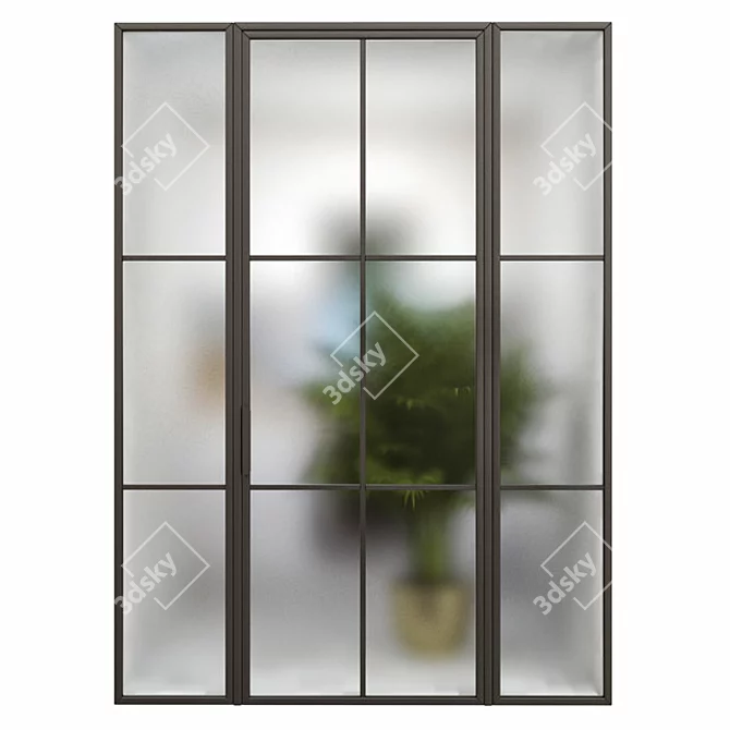 Elegant Glass Doors in Multiple Sizes 3D model image 5