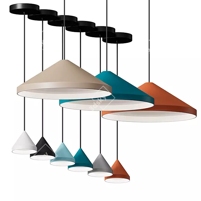 Vibia North LED Hanging Lamp: Elegant, Versatile Lighting 3D model image 3