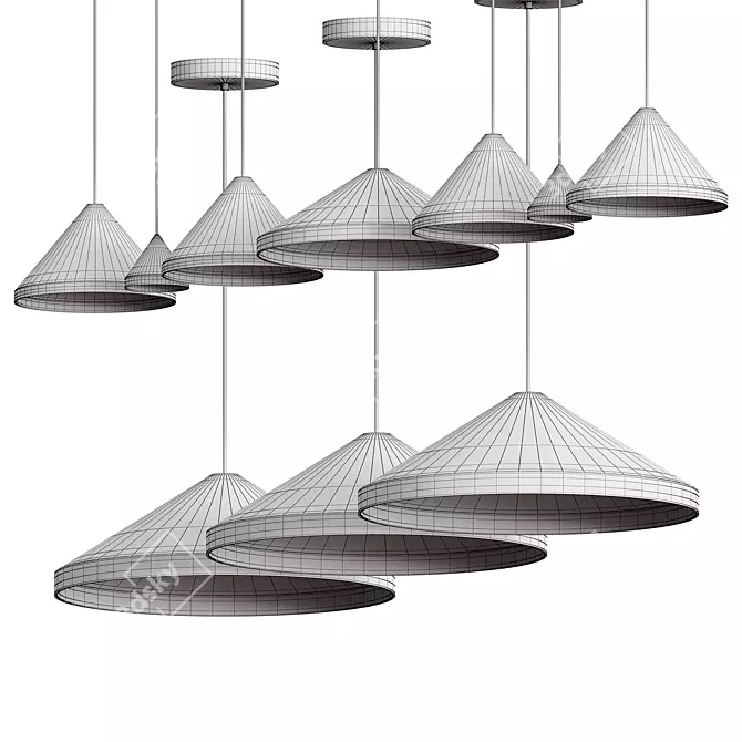 Vibia North LED Hanging Lamp: Elegant, Versatile Lighting 3D model image 5