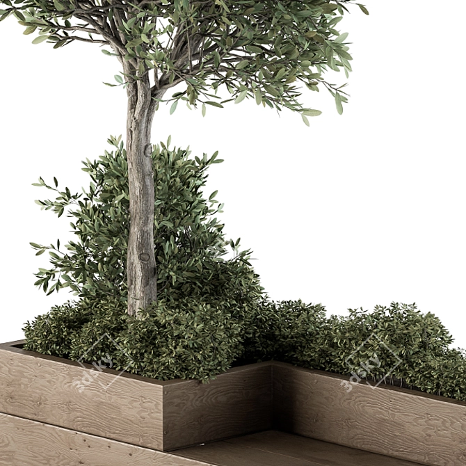 Urban Oasis Bench: Set 18 3D model image 2