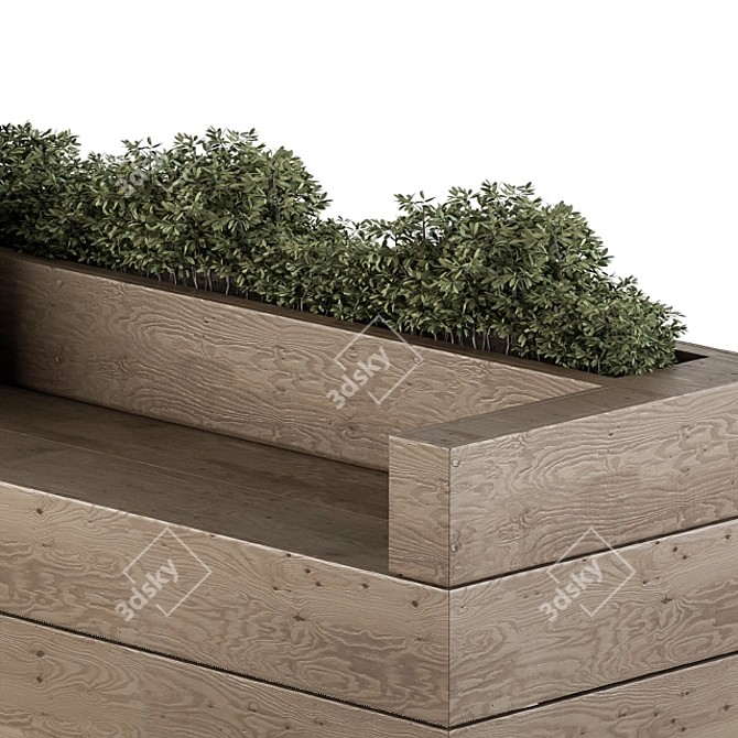 Urban Oasis Bench: Set 18 3D model image 3