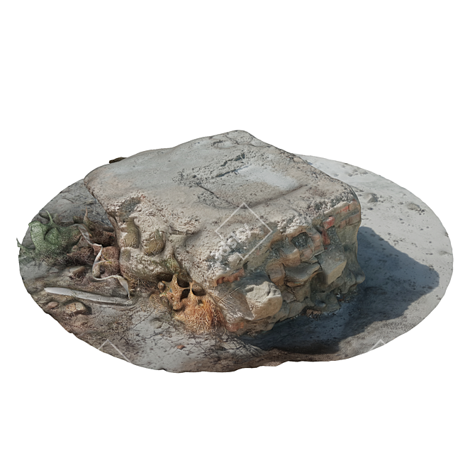 Polygon Rock 1: Unwrapped 3D Model 3D model image 1