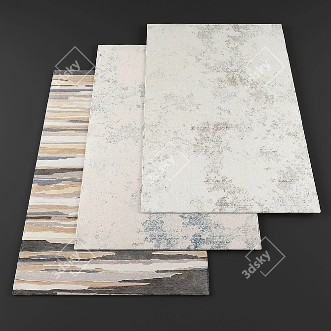 Sleek Modern Rugs, High Resolution 3D model image 1