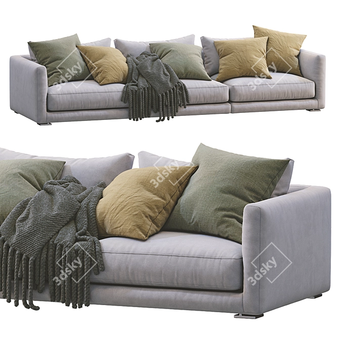 Sleek Poliform Bristol 2 Sofa 3D model image 4