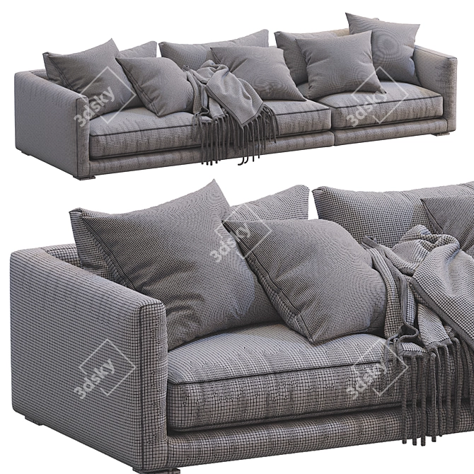 Sleek Poliform Bristol 2 Sofa 3D model image 5