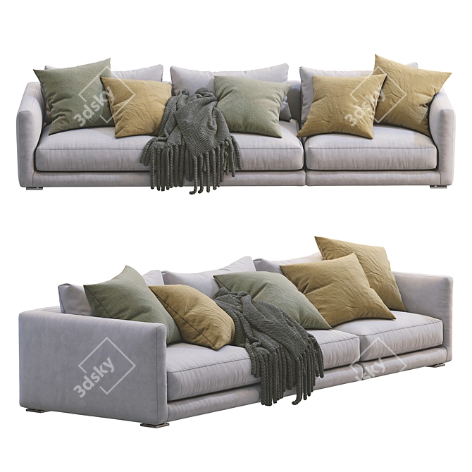 Sleek Poliform Bristol 2 Sofa 3D model image 6