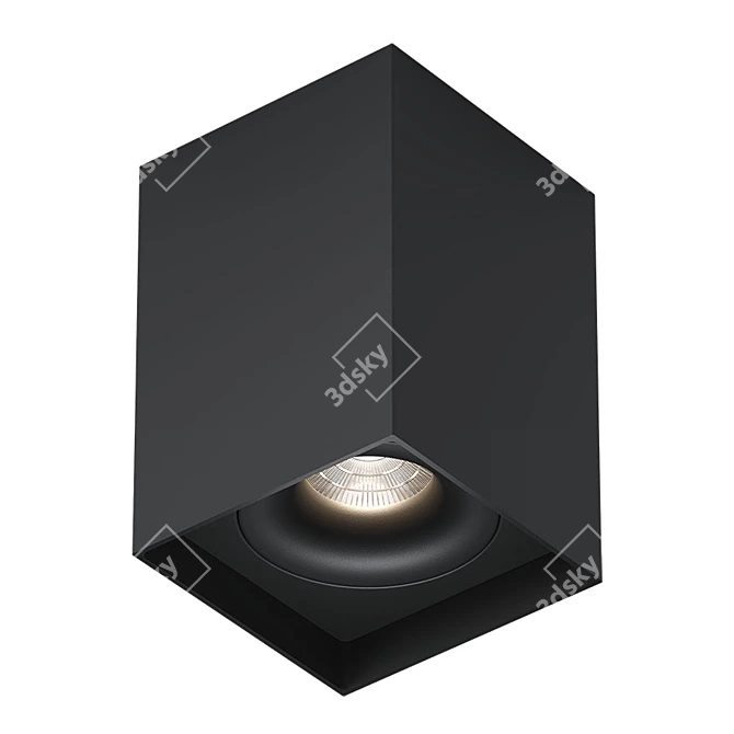 Sleek Aluminum LED Spotlight 3D model image 2