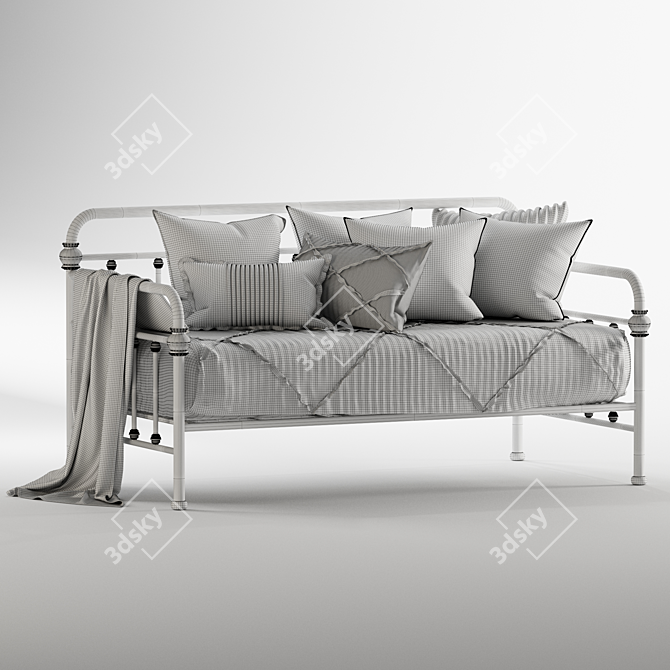 Alaina Convertible Sofa: Stylish and Functional 3D model image 8