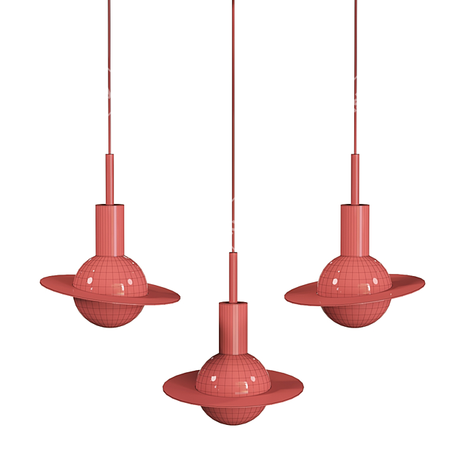 Modern Metal Pendant Light 3D model image 2