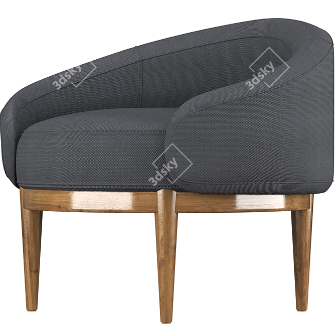 Elegant 2014 Armchair 3D model image 1