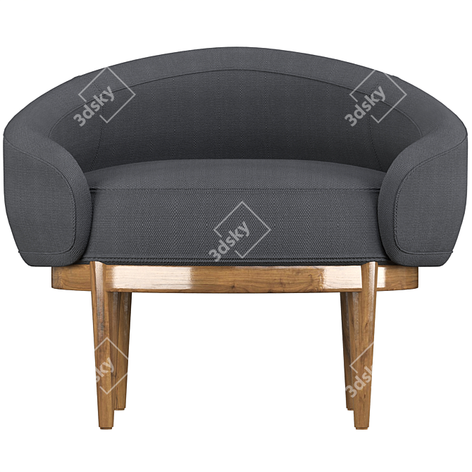 Elegant 2014 Armchair 3D model image 2