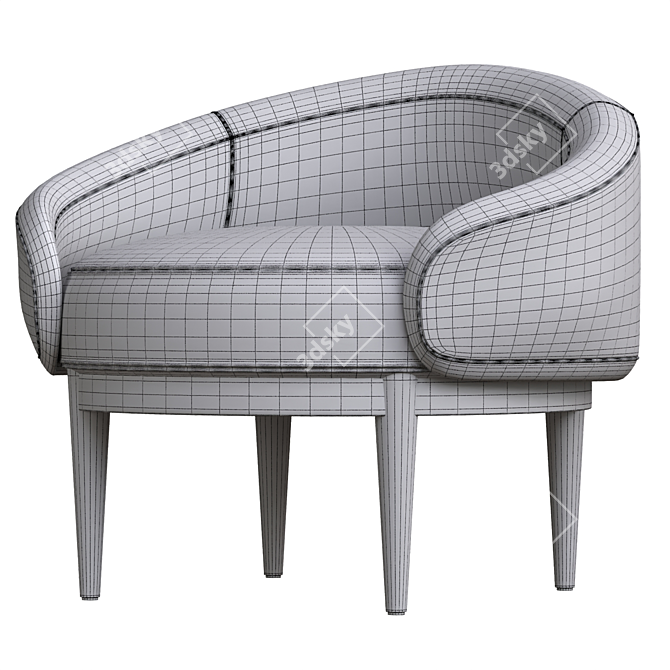 Elegant 2014 Armchair 3D model image 3