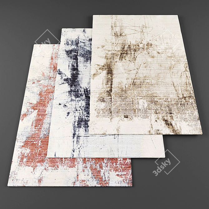 Modern Rugs Set 3D model image 1