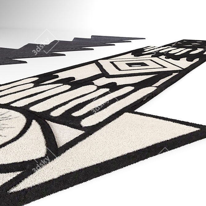 Black and White Carpets Set - ARCHER COLLECTION CC TAPIS 3D model image 3