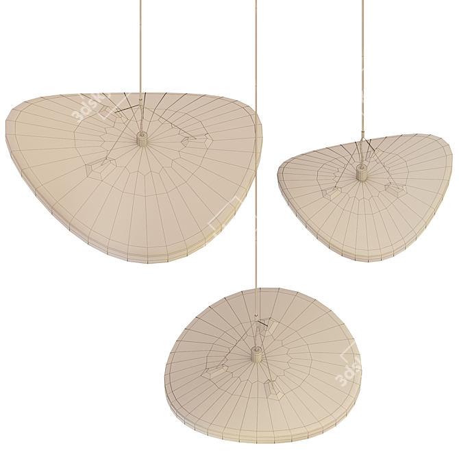 Elegant Terzani Manta Chandelier 3D model image 5