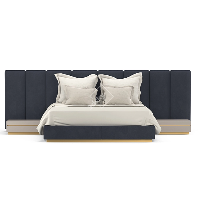 Fendi Casa Delano Bed: Luxury and Elegance 3D model image 3