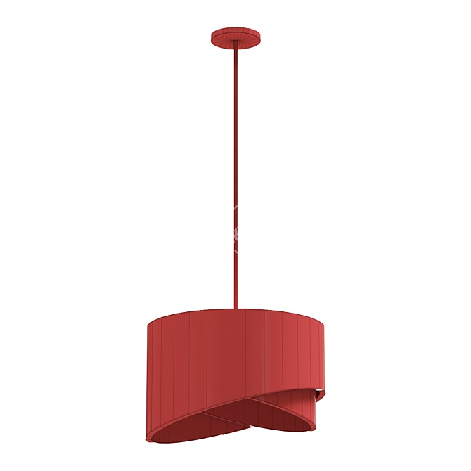 Elegant Glass Pendant Light 3D model image 2