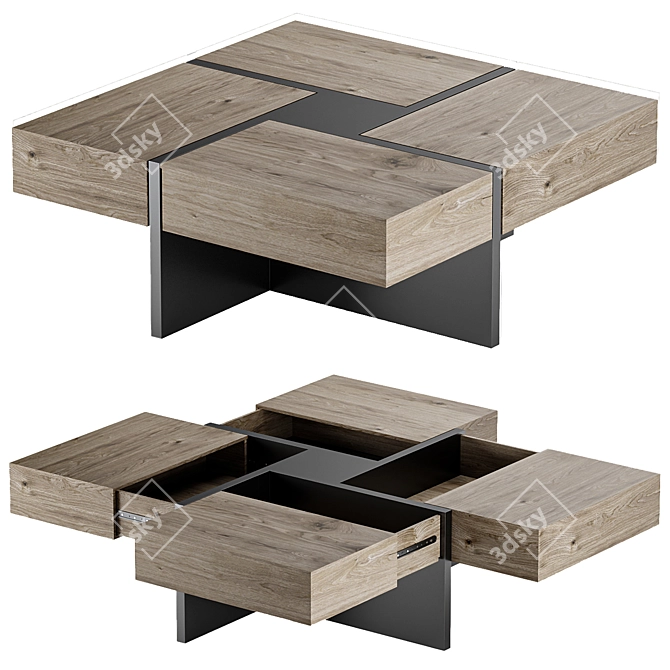 Elegant Lipscomb Coffee Table 3D model image 4