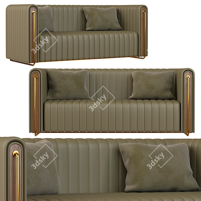 Rivers Sofas: Stylish and Spacious 3D model image 1