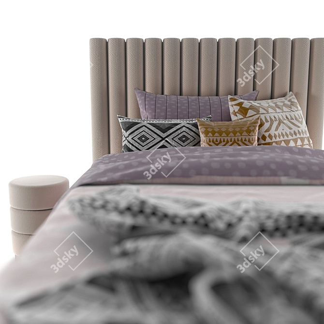 Cozy Sleep Set: Bed Day 35 3D model image 2